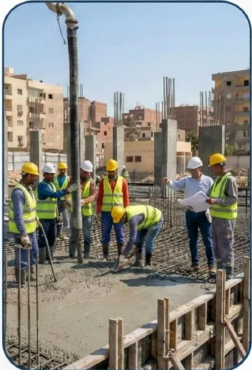 Concrete placement with field supervision