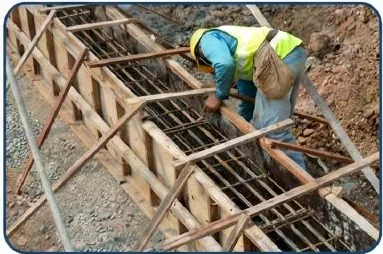 Foundation reinforcement and formwork activity