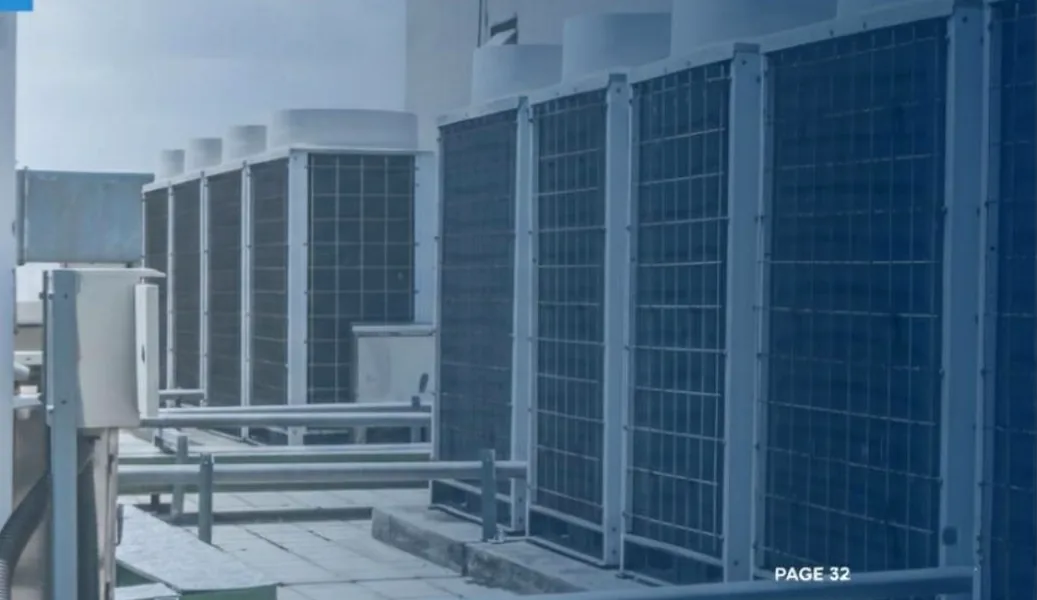 Rooftop industrial HVAC equipment